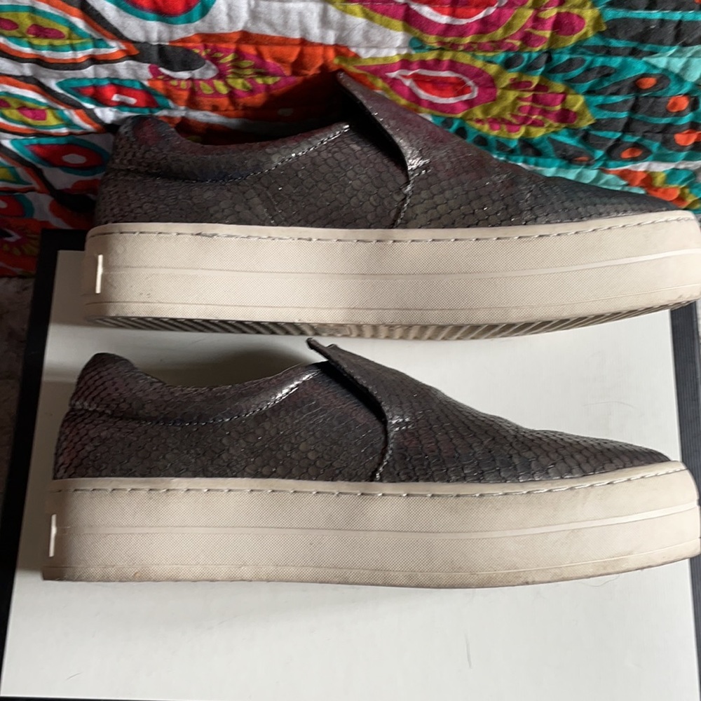 J/Slides Slip On Pewter Platform Sneaker - image 2